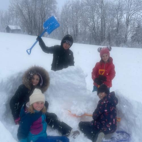 Winterspaß im Schneegestöber