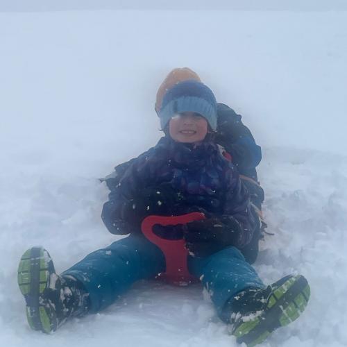 Winterspaß im Schneegestöber