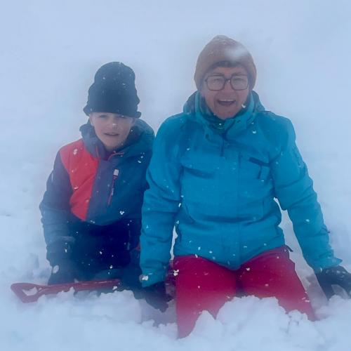 Winterspaß im Schneegestöber