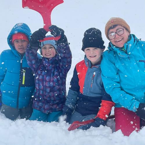 Winterspaß im Schneegestöber