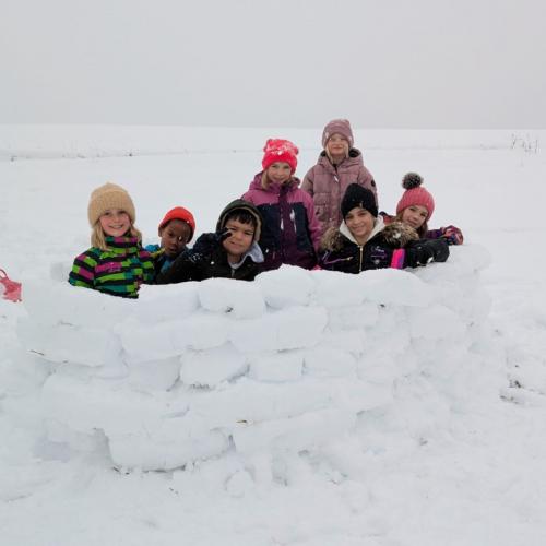 Winterspaß im Schneegestöber