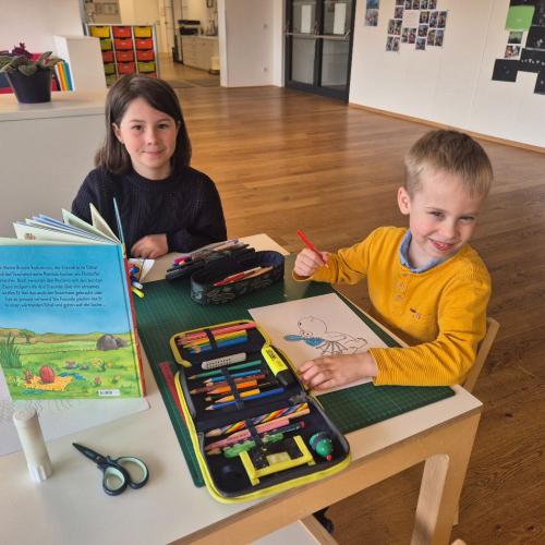 Vorlesestunde für die Kindergartenkinder